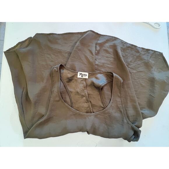 Show Me Your MuMu Green Razorback Flowy Tank Top Size Small - Picture 3 of 6